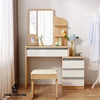 Mẫu bàn trang điểm gỗ MDF phong cách hiện đại