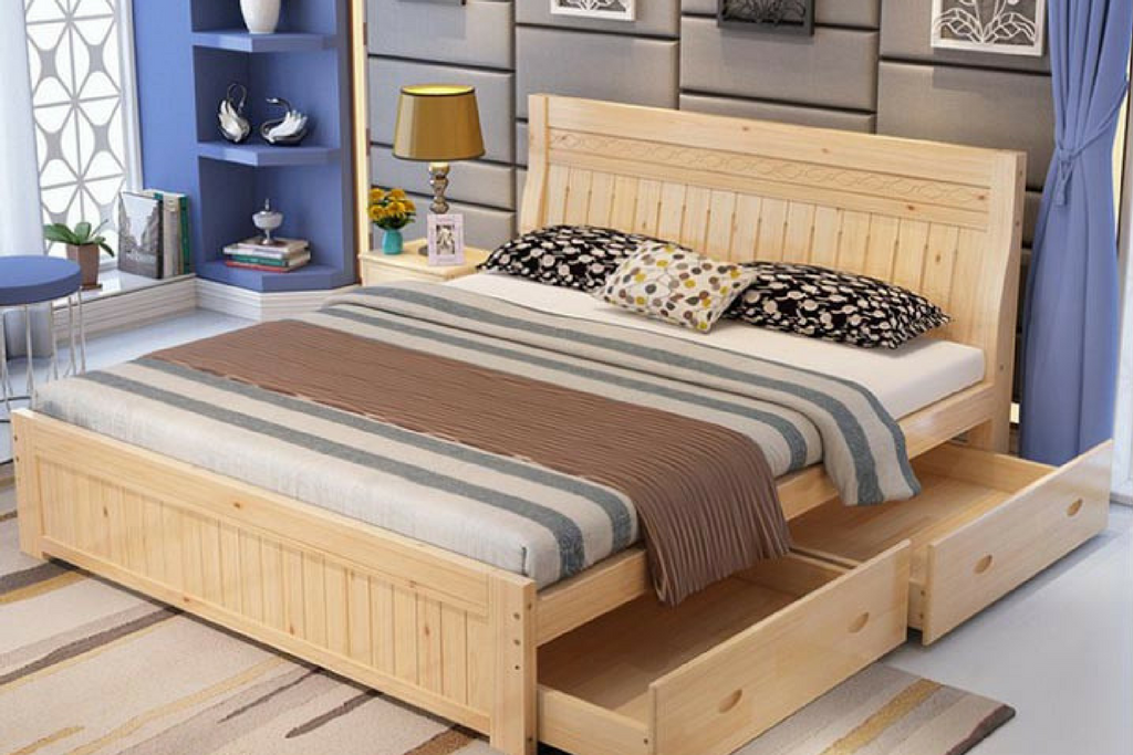 Mẫu giường ngủ có ngăn kéo tối ưu hóa không gian cho căn phòng có diện tích nhỏ